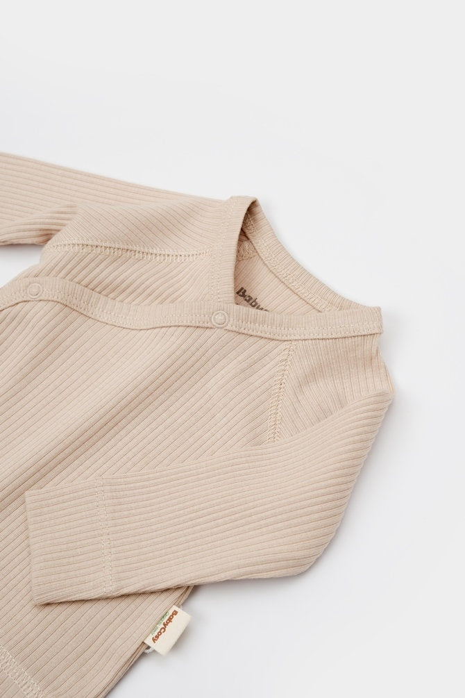 Cutie 4 piese pentru nou nascut - 100% bumbac organic - Verde pal, BabyCosy